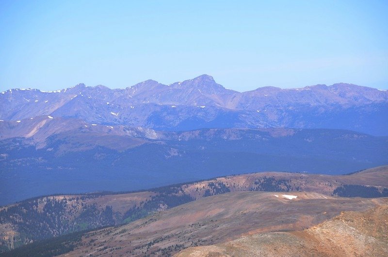 Looking northwest at Mount of the Holy Cross from Mount Sherman&apos;s summit