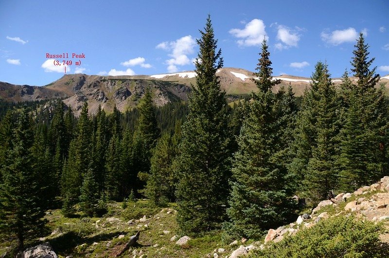 Looking southwest at Continental Diveide from from Berthoud Pass Ditch Trail