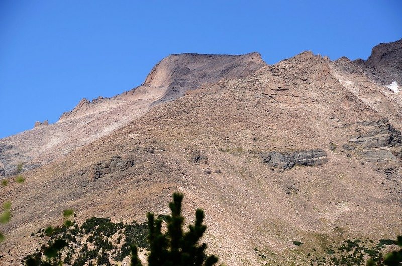 Looking northwest at Longs Peak from Sandbeach Lake (3)