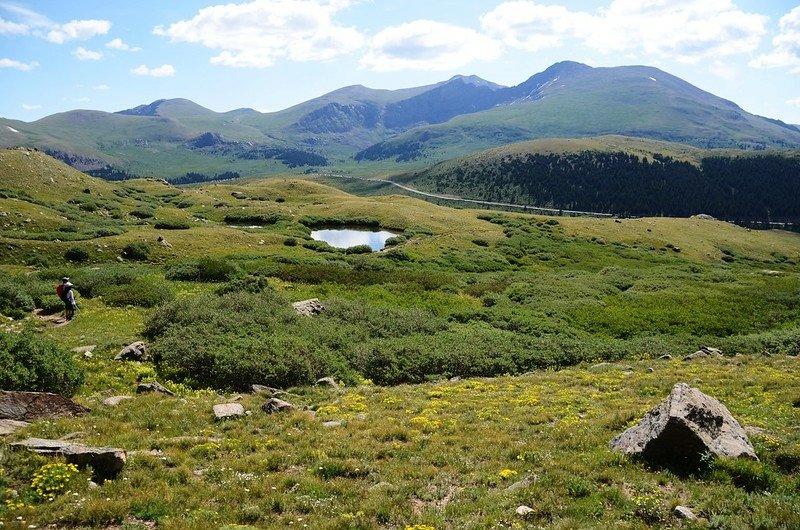 Looking east at Mount Evans &amp; Bierstadt from Square Top Mountain Trail (2)