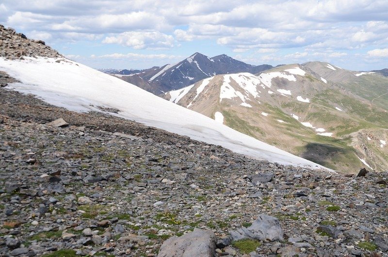 Looking northwest at Grays &amp; Torreys Peak from  Square Top Mountain&apos;s summit (1)