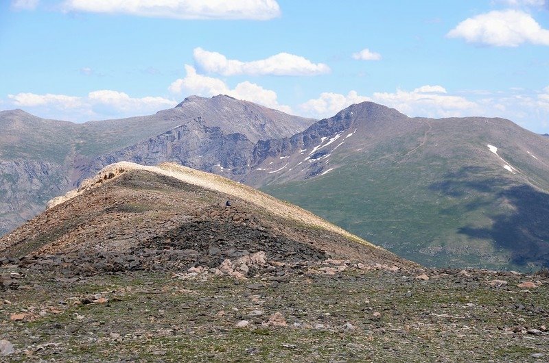 Looking east at Mount Bierstadt &amp; Evans from Square Top Mountain&apos;s summit (1)