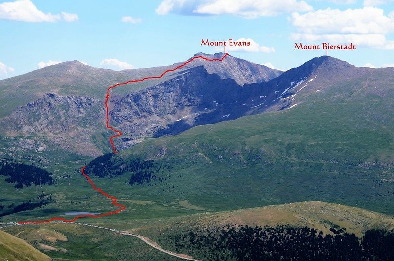 Looking east at Mount Evans &amp; Bierstadt from Square Top Mountain Trail (12)_副本