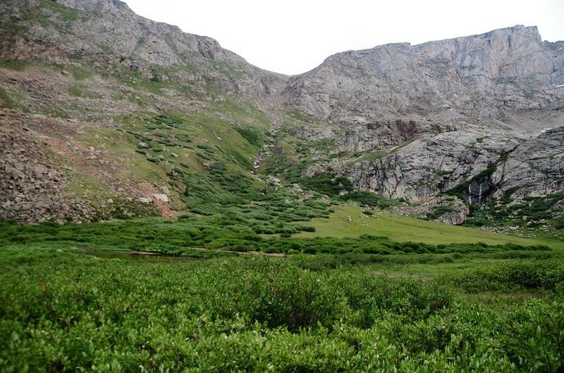 Looking at the gully from near the base of the gully, 11,700 ft (3)