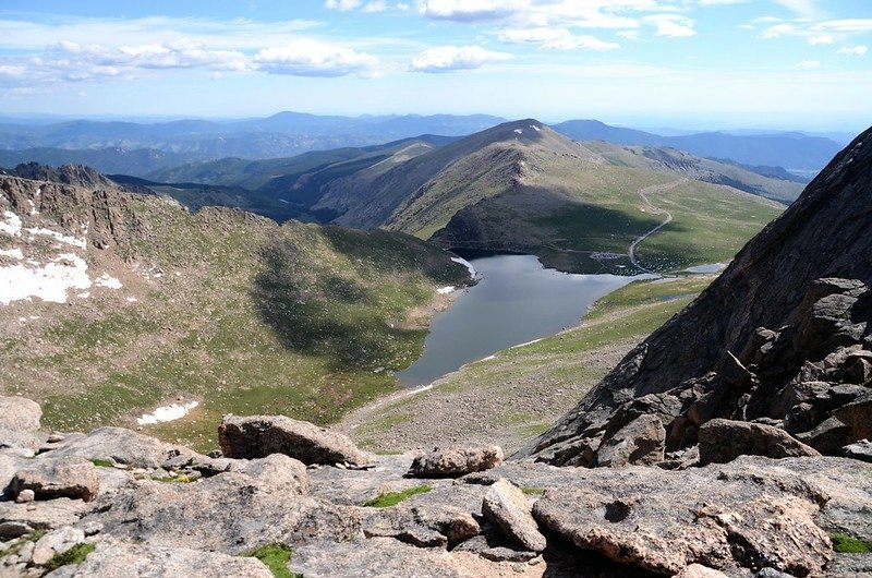 Looking down at Summit Lake from Spalding-Evans ridge (1)