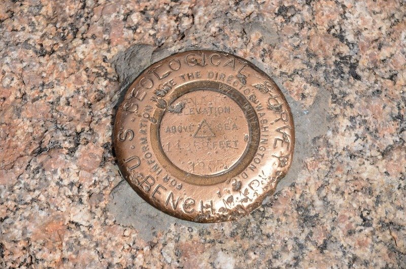 Benchmake on the summit of Mount Evans (1)