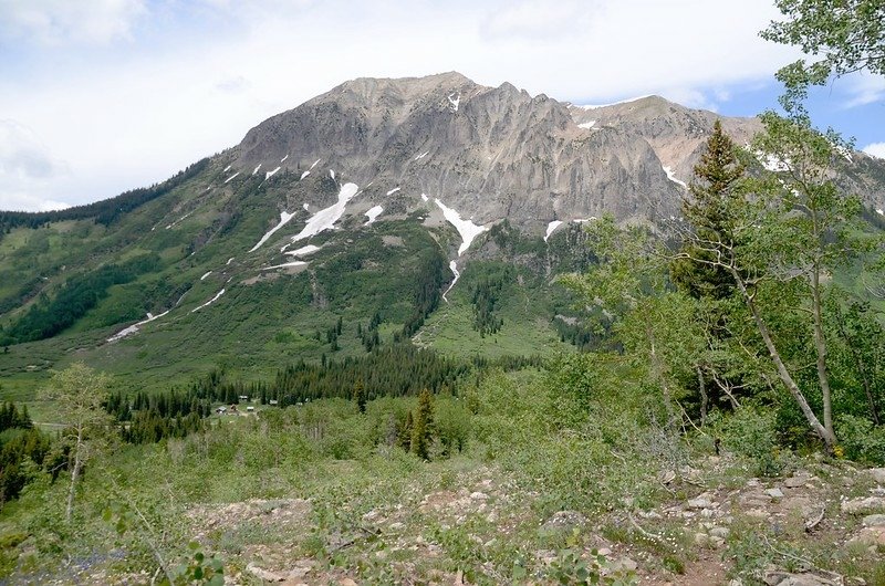 Looking west at Gothic Mountain from Judd Falls trail