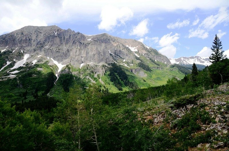 Looking west at Gothic Mountain from Judd Falls trail 1