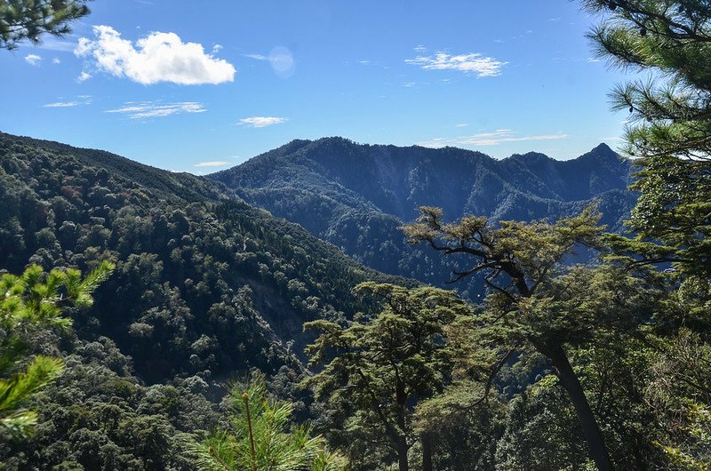 船型山林道3.5K西南望稍來、鳶嘴稜線