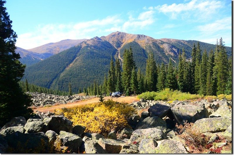 Passing a large boulder field (2)