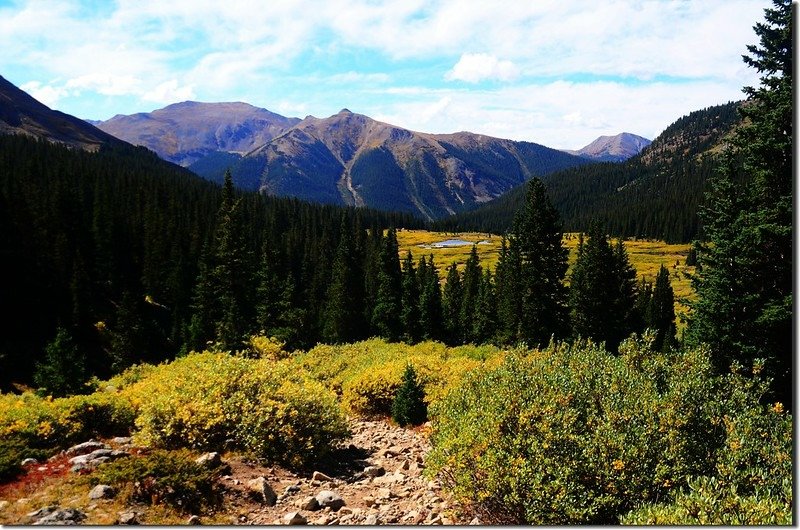 Looking back down the valley and beaver ponds below (2)