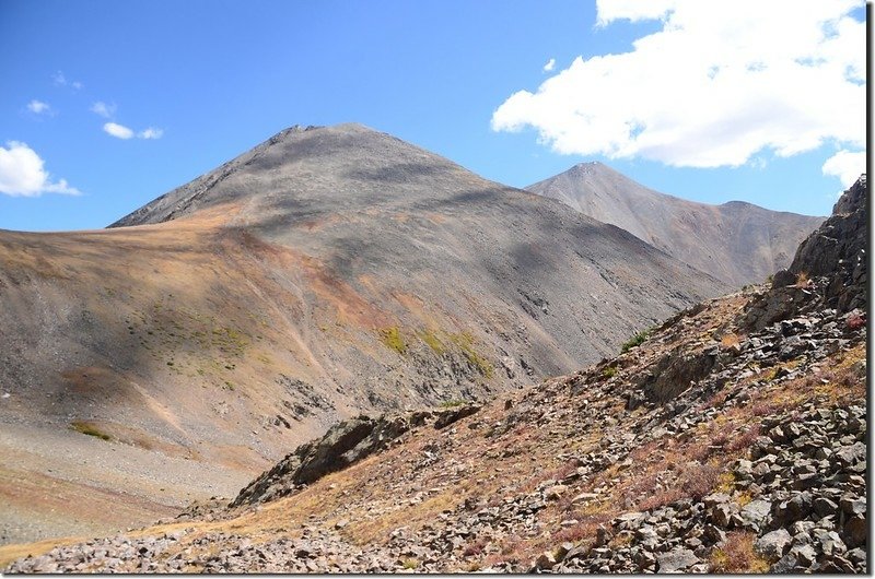 Looking east at Torres (L) &amp; Grays Peaks from Chihuahua Lake (2)