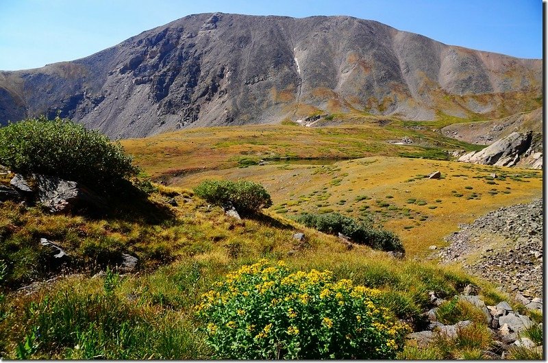 Looking south at Square Top Mountain from Wilcox&apos;s south slope