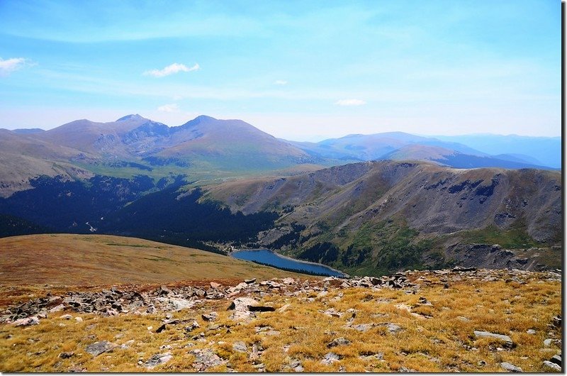 Looking east at Evans &amp; Bierstadt from Wilcox&apos;s summit