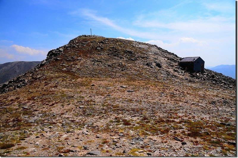 The shack below Point 13,550&apos; near the summit of Argentine