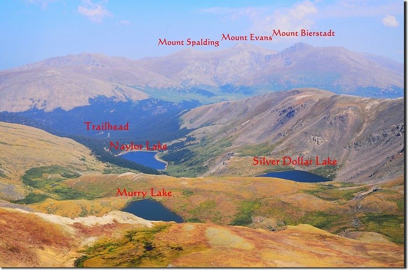 Looking east towards the valley from the saddle between Square Top &amp; Argentine