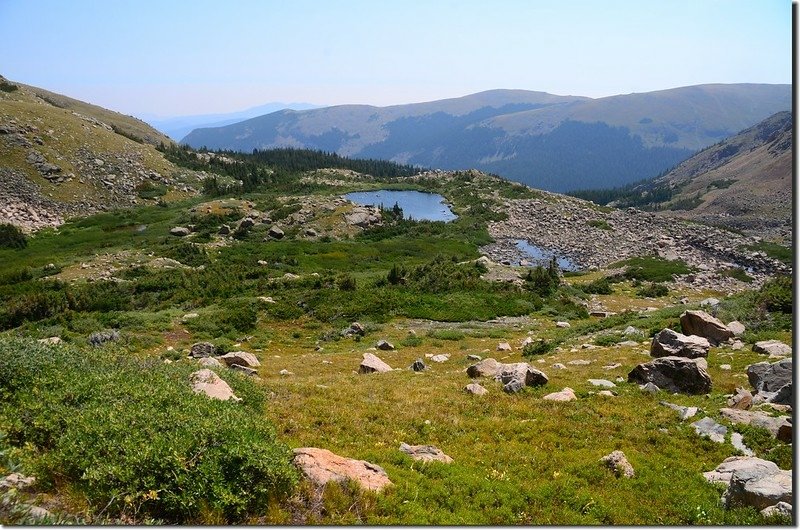 View down valley from the trail near North Iceberg Lake