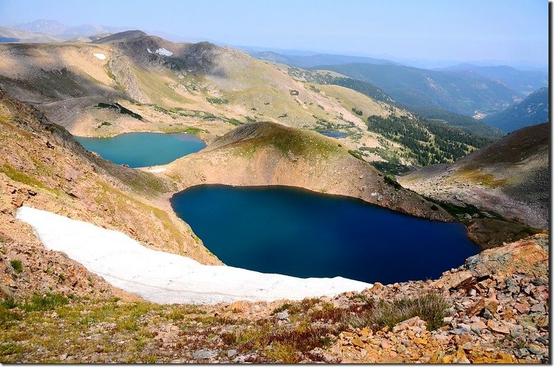 Looking down at South Iceberg Lake from Continental Divide (1)