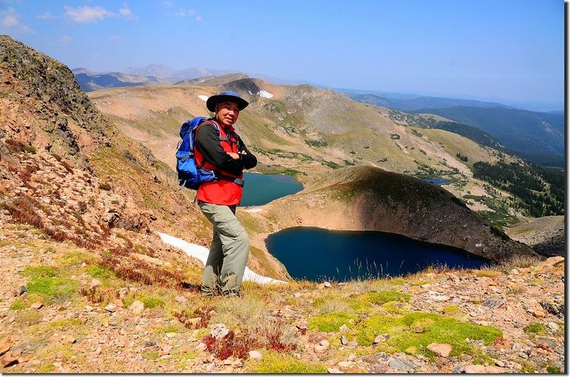 Looking down at South Iceberg Lake from Continental Divide (2)