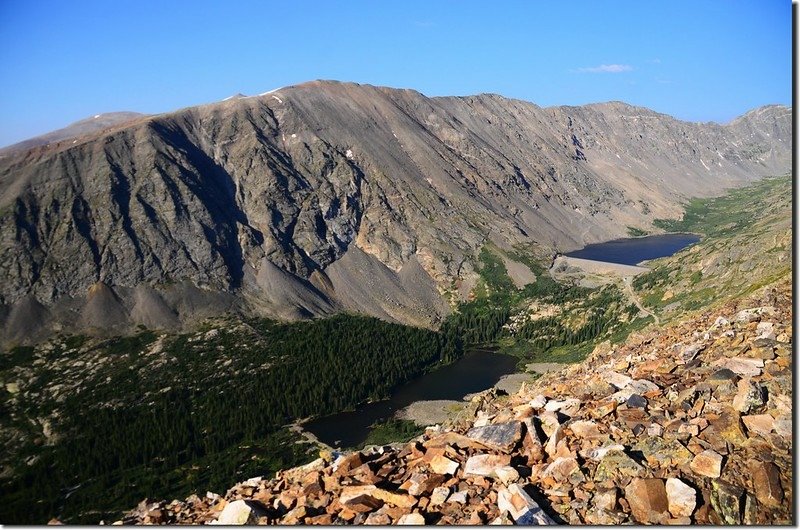 Looking southwest at North Star Mt. &amp; Blue Lake from Quandary Peak East Ridge Trail  (4)