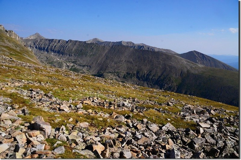 Looking northwest at Tenmile Range from Quandary Peak East Ridge trail near 13,150 ft  (4)