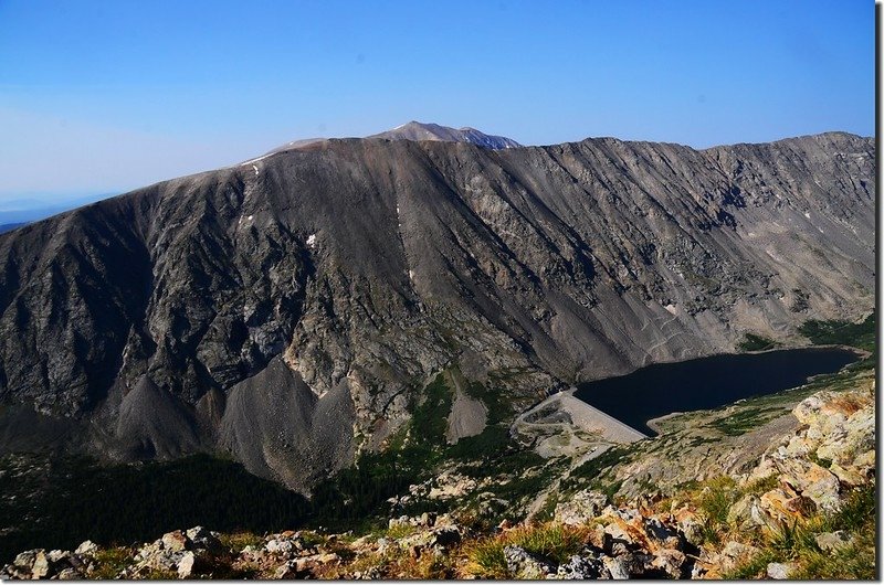 Looking southwest at North Star Mt. &amp; Blue Lake from Quandary Peak East Ridge Trail 13,150&apos; (2)