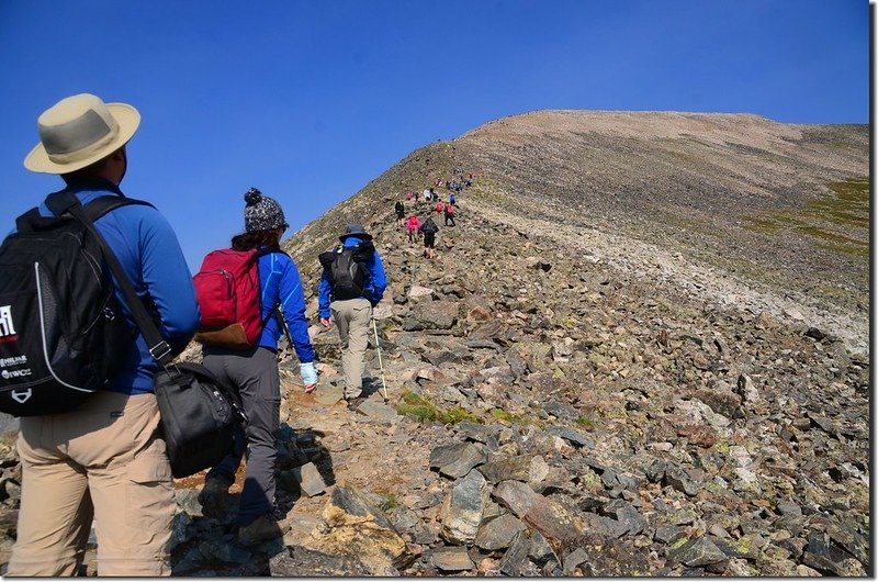 The final 1,000&apos; of upper the Quandary Peak East Ridge (5)