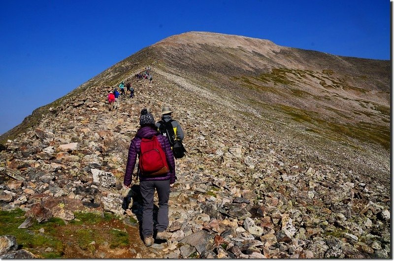 The final 1,000&apos; of upper the Quandary Peak East Ridge (1)