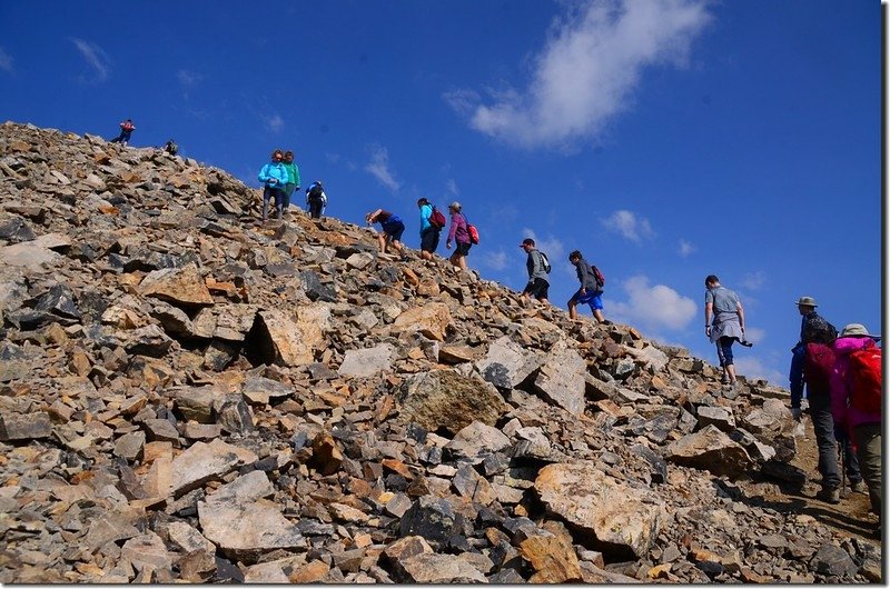 The final 1,000&apos; of upper the Quandary Peak East Ridge (13)