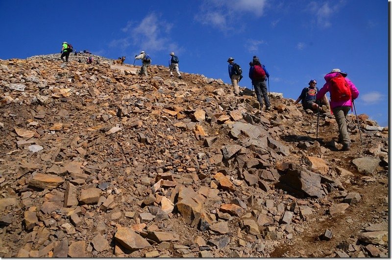 The final 1,000&apos; of upper the Quandary Peak East Ridge (21)