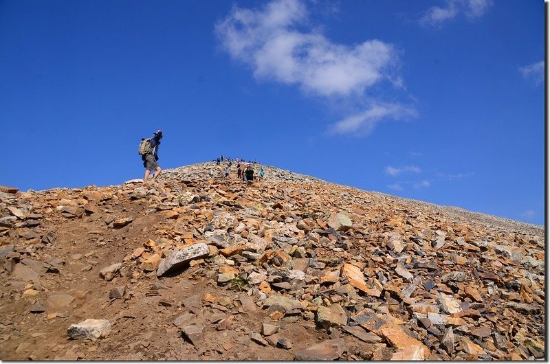 The final 1,000&apos; of upper the Quandary Peak East Ridge (22)