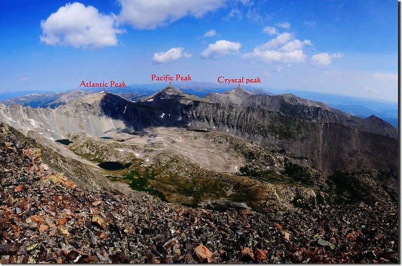 Looking northwest at Tenmile Range from the summit of Quandary Peak (3)