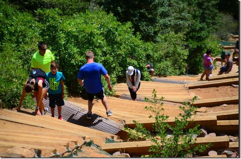 Hikers climbing up the Manitou Incline in Manitou Springs (5)