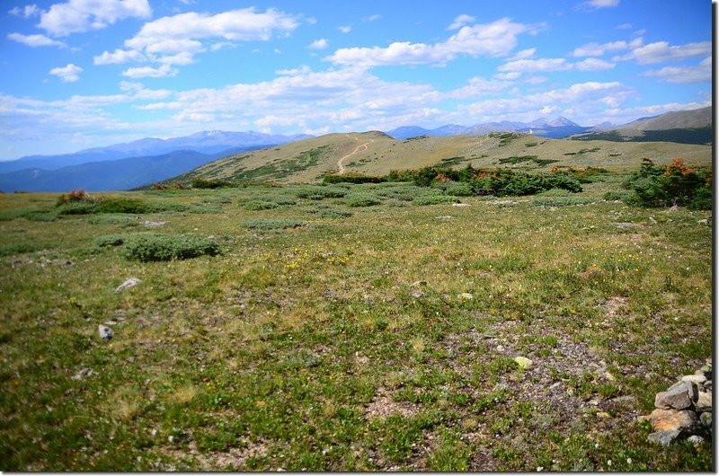 Looking at Mount Evans to Torreys Peak crest line from the Tundra (2)