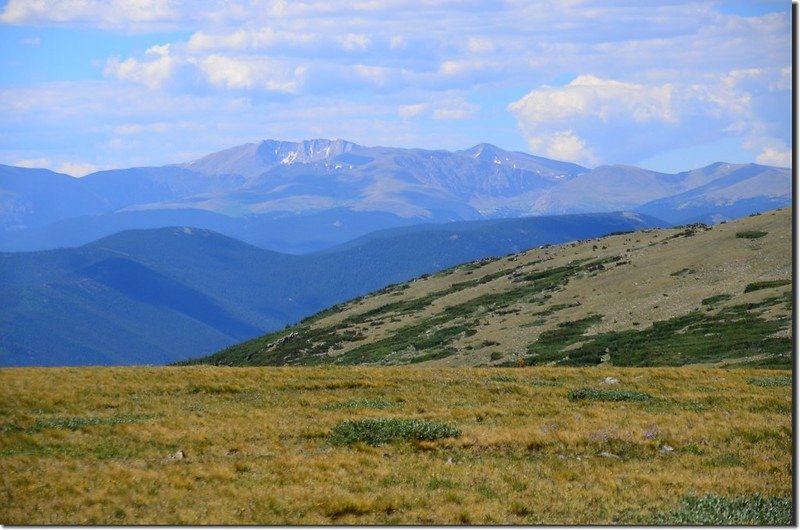 Looking south at Mount Evans from the Tundra above the glacier