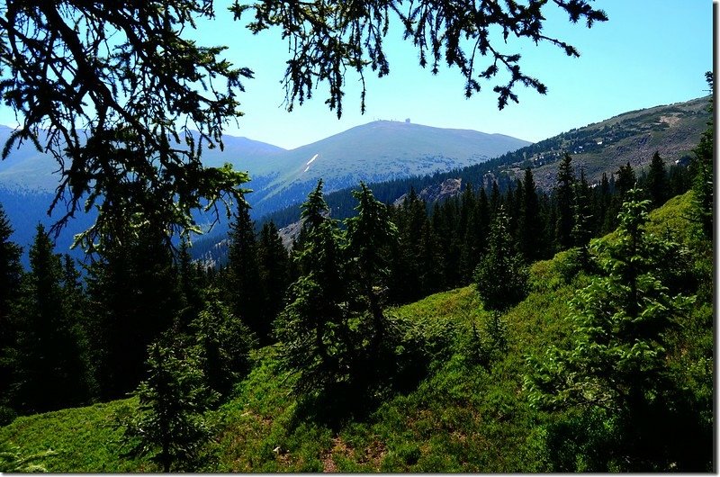 Looking east at Colorado Mines Peak from unnamed lake #2