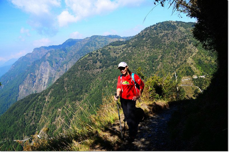 玉山登山步道（後為石水、鹿林、麟趾等山）