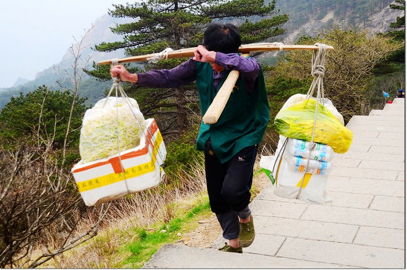 黃山的挑夫