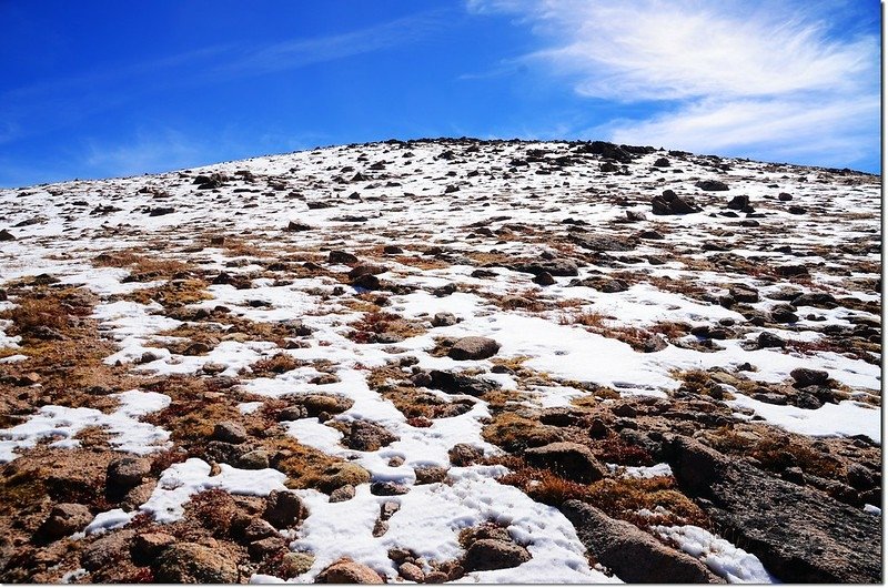On Parnassus&apos; NW slopes near the summit, There is still snow on the top of Parnassus 2