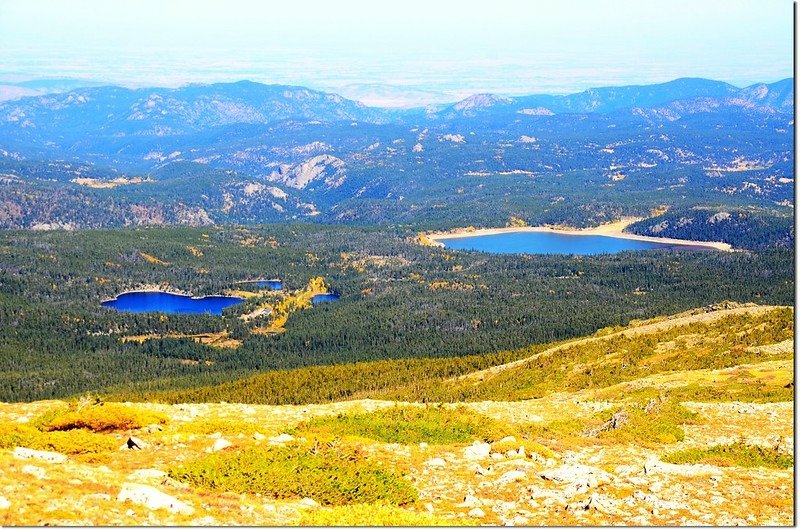 Overlooking down on Stapp Lakes &amp; Beaver Reservoir from the trail 2