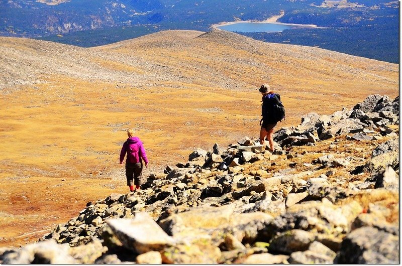 Hikers on their way down the montain 1