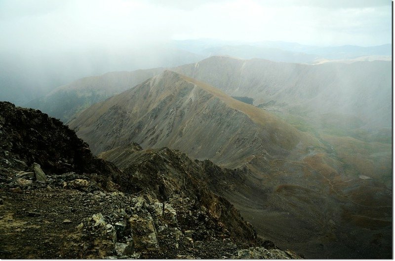 Far away mountians are starting to storm