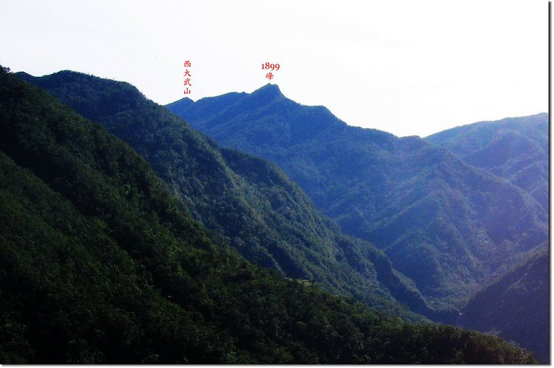 旗鹽山南眺西大武