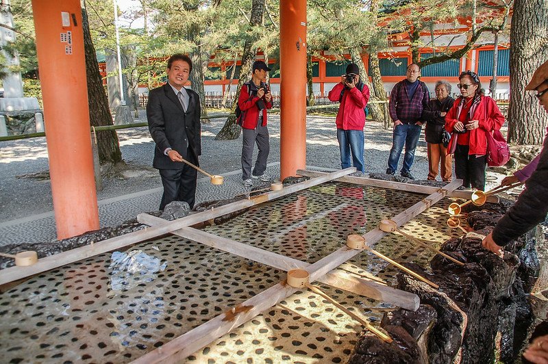 手水舍--進入神社前在此洗手和漱口寓意淨身