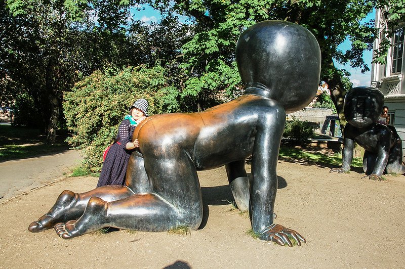 Statue in Kampa garden Prague