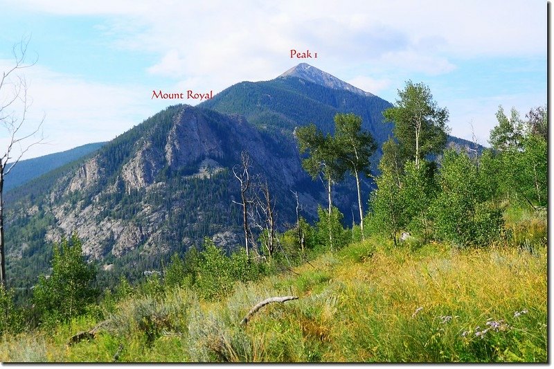 Meadow Creek trail looking South at Tenmile Range 1-1