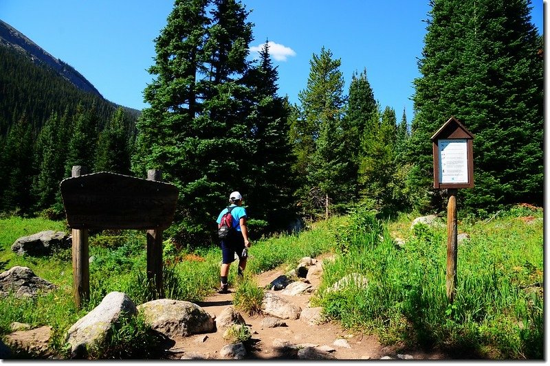 Entering James Peak Wilderness area