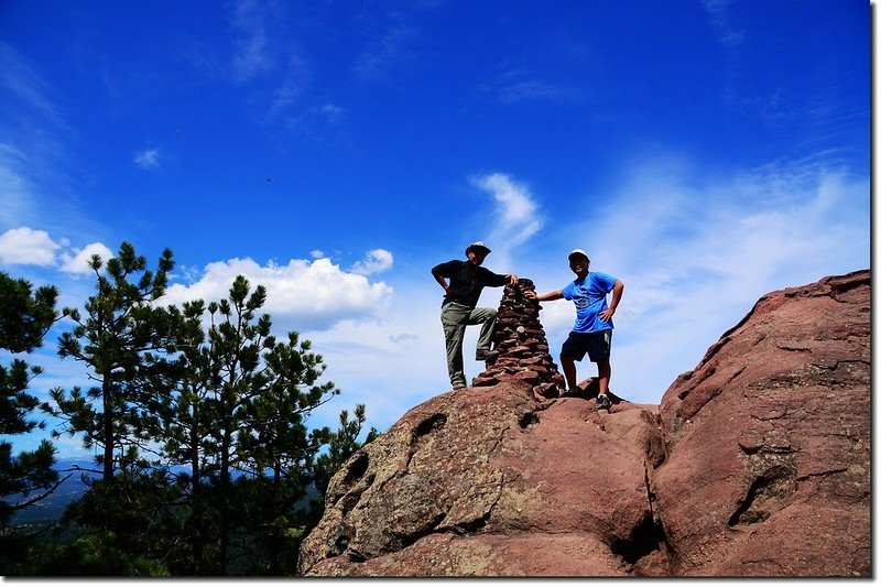 Jacob &amp; I on the summit of Green Mountain