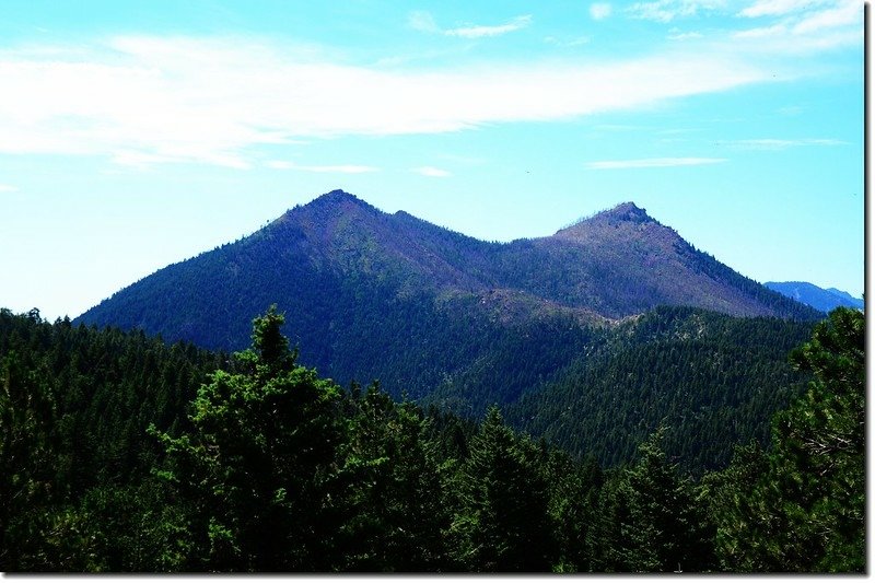 Looking South from Green Mountain West Ridge Trail at Bear Peak &amp; S. Boulder Peak 1