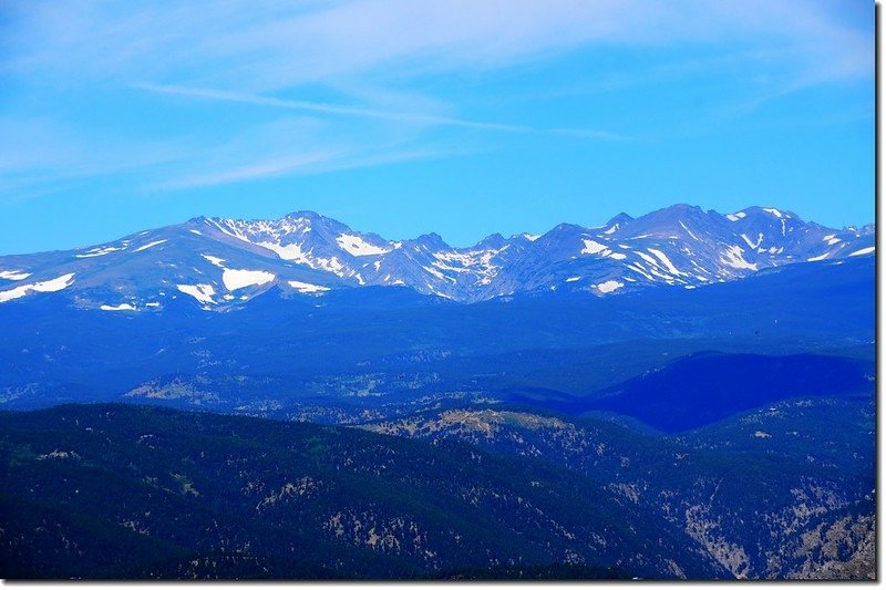 Looking West from Green Mountain at Arapaho Peaks et.